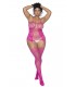 MOD. 1105X Netzstrümpfe, Halsausschnitte & Träger, Neonpink, OSX