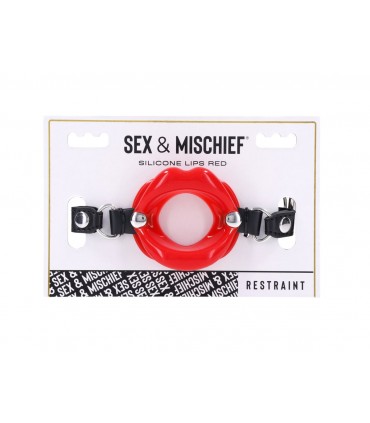 RED SILICONE LIPS GAG