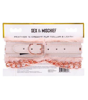 PEACHES 'N CREAME PELZHALSBAND & LEINE