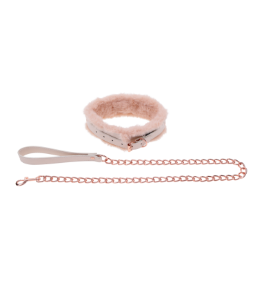 PEACHES 'N CREAME PELZHALSBAND & LEINE