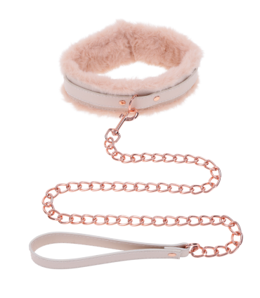 PEACHES 'N CREAME PELZHALSBAND & LEINE