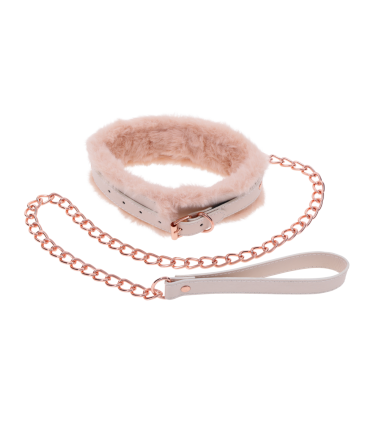 PEACHES 'N CREAME PELZHALSBAND & LEINE