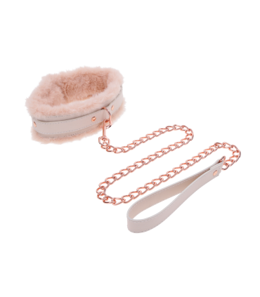 PEACHES 'N CREAME PELZHALSBAND & LEINE