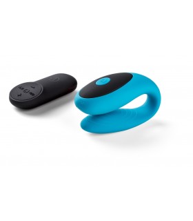 VIBRATORE 2+1 PUNTO G E CLITORIDEO E12 BLU
