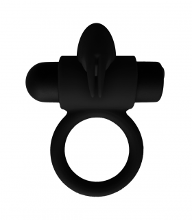 2 + 1 E9 BLACK RECHARGEABLE VIBRATING RING