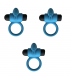 2 + 1 ANILLO VIBRADOR E9 AZUL RECARGABLE