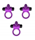 2 + 1 ANILLO VIBRADOR E9 MORADO RECARGABLE