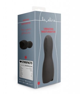 MASTURBADOR PENE VIBRADOR C/ PUNTOS USB NEGRO