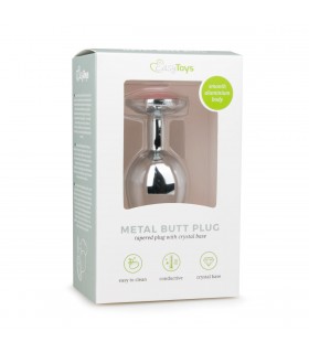 METALLPLUG M MIT ROSA-SILBER-STEIN