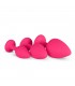 SET 3 PLUGS SILICONA CON PIEDRA