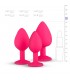 SET 3 PLUGS SILICONA CON PIEDRA