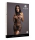 SCHWARZES MINIKLEID MIT NETZAUSSCHNITT, EINE GRÖSSE