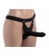 SCHWARZES SILIKON-HOHLES STRAP-ON-GURT 25"65 CM