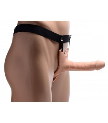 HOLLOW SILICONE FLESH STRAP-ON HARNESS 25"65 CM