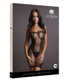 MINIKLEID MIT SCHWARZEM NETZDESIGN, ONE SIZE