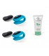2 G-Punkt- und Klitorisvibratoren E12 Blau + 1 Bio-Schmiermittel auf Wasserbasis 50 ml