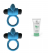 2 wiederaufladbare Vibrationsringe E9 Blau + 1 Bio-Schmiermittel auf Wasserbasis 50 ml