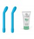 2 CARESS G-SPOT VIBRATOR BLAU + 1 BIO-SCHMIERMITTEL AUF WASSERBASIS 50 ML
