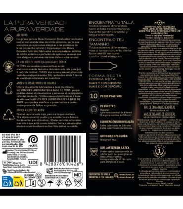 DUREX TOTAL CONNECTION LATEX-FREE ULTRA-THIN XL 10 UNITS