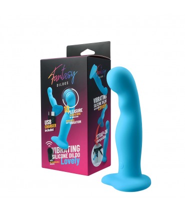 VIBRATING SILICONE DILDO "LOVELY" W/ REMOTE CONTROL