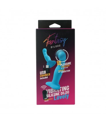 VIBRATING SILICONE DILDO "LOVELY" W/ REMOTE CONTROL