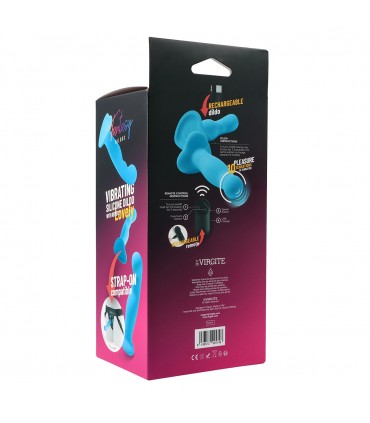 VIBRATING SILICONE DILDO "LOVELY" W/ REMOTE CONTROL