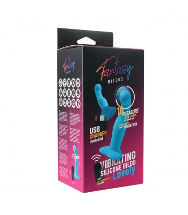 VIBRATING SILICONE DILDO "LOVELY" W/ REMOTE CONTROL