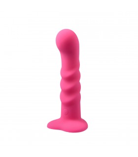Gode vibrant en silicone « pinky » avec télécommande