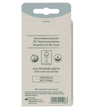 PRÉSERVATIFS RITEX PRO SENSITIV 8 UNITÉS