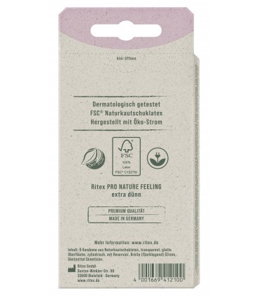 PRÉSERVATIFS RITEX PRO FEELING 8 UNITÉS