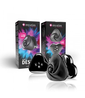 MYSTIM HEART'S DESIRE ESTIM LAYONVIBRATOR BLACK