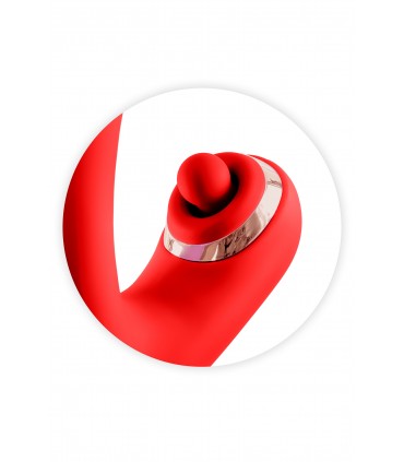 VIBRATEUR JOYFULLY TRIPLE STIMULATION ROUGE