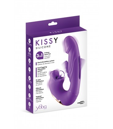 Vibromasseur triple stimulation Kissy Violet