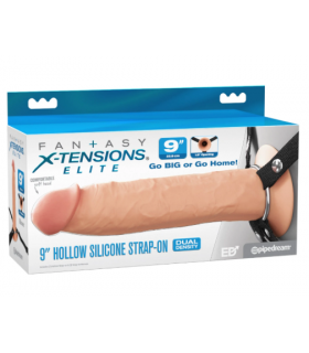 9" Silikon-Hohl-Strap-On mit doppelter Dichte