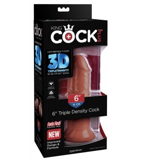 KING COCK PLUS 6" DREIFACHDICHTE PENNSYLVANIA - BRAUN
