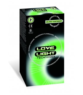 Préservatifs LOVE LIGHT TECHNOSEX GLOW 12 unités