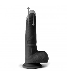 REALISTISCHER UP & DOWN-VIBRATOR „R13“ SCHWARZ 20 CM MIT FERNBEDIENUNG