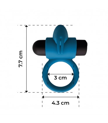 ANILLO VIBRADOR E9 AZUL RECARGABLE