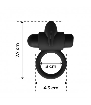 ANILLO VIBRADOR E9 NEGRO RECARGABLE