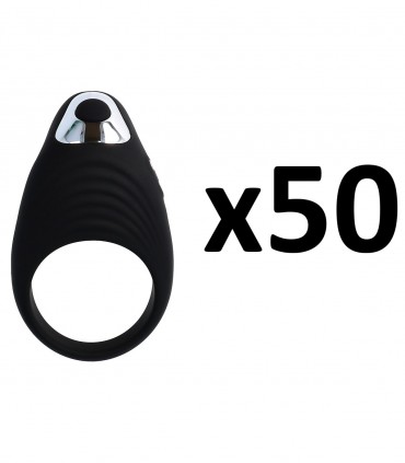 50er-Packung wiederaufladbarer Vibrations-Penisring von Loop