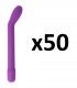 PACK 50 UNITS CARESS G-SPOT VIBRATOR PURPLE