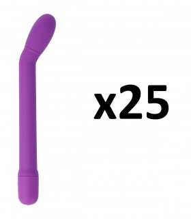 PACK 25 UNITS CARESS G-SPOT VIBRATOR PURPLE