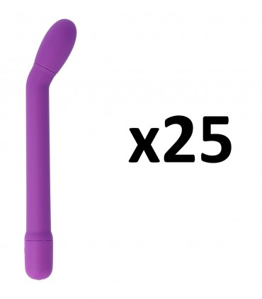Lot de 25 vibromasseurs Caress G-Spot violets