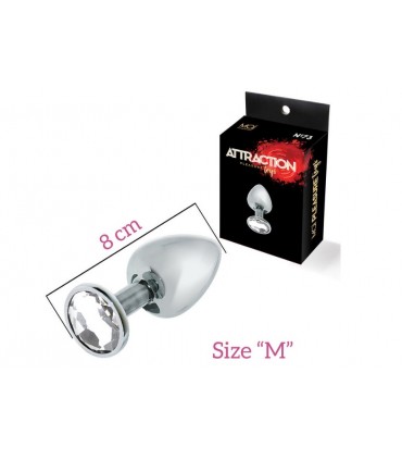 Lot de 12 bouchons métalliques avec pierre transparente M