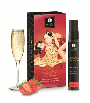 SPRAY BUCCAL SHUNGA WAVES PLEASURE 20 ML FRAISES CHAMPAGNE