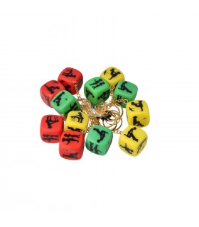 DICE POSITIONS KEYCHAIN PACK OF 12 UNITS