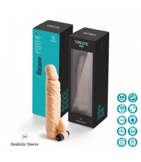 REALISTISCHE PENISHÜLLE S4 FLEISCH 20 CM MIT VIBRATION