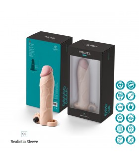 REALISTISCHE PENISHÜLLE S5 FLEISCH 19 CM MIT VIBRATION