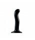 DILDO SILICONA ESTIMULADOR PUNTO P/G NEGRO L