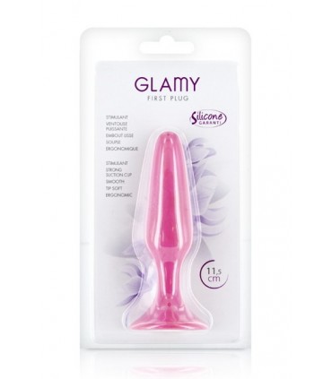 PLUG SILICONA GLAMY PEQUEÑO ROSA